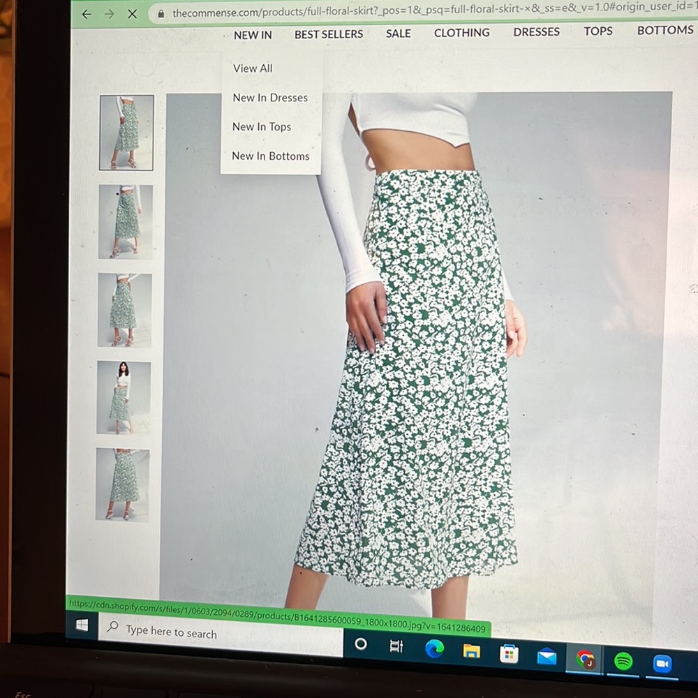 Full floral skirt, small, Commense, petite